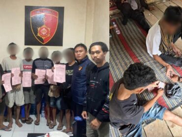 Tim Resmob Satreskrim Polres Toraja Utara berhasil mengamankan 6 orang pria yang diduga kuat melakukan tindak pidana perjudian di Toraja Utara. Foto: Istimewa
