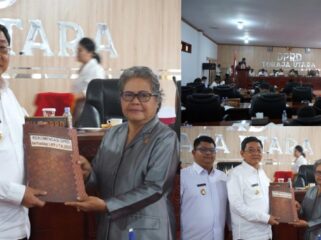 Pemda Toraja Utara saat menerima Rekomendasi DPRD hasil Rapat Paripurna LKPJD T.A 2025, pada Selasa (12/5/2026). Foto: Istimewa