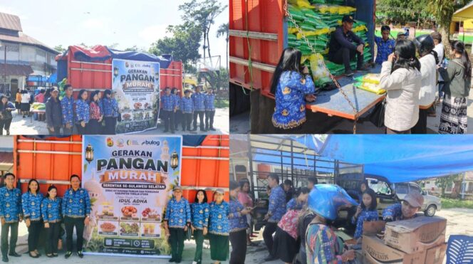 
					Gerakan Pangan Murah (GPM) serentak 24 Kabupaten/Kota se-Sulsel yang digelar hari ini, Kamis (21/5/2026). Foto: Istimewa