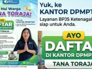 Unit Layanan BPJS Ketenagakerjaan di Kantor Dinas Penanaman Modal dan Pelayanan Terpadu Satu Pintu (DPMPTSP) Kabupaten Tana Toraja. Foto: Istimewa/Vressnews