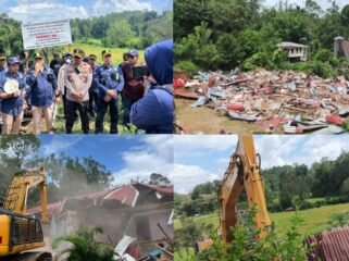 Eksekusi Lahan oleh Pengadilan Negeri Makale di Lembang Tombang Langda Toraja Utara, pada Jumat (22/5/2026). Foto: Istimewa