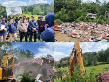 Eksekusi Lahan oleh Pengadilan Negeri Makale di Lembang Tombang Langda Toraja Utara, pada Jumat (22/5/2026). Foto: Istimewa