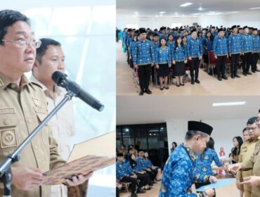 Pelantikan dan Pengambilan Sumpah/Janji 175 Pegawai Negeri Sipil (PNS) oleh Bupati Toraja Utara, Frederik Victor Palembang. Foto: Istimewa