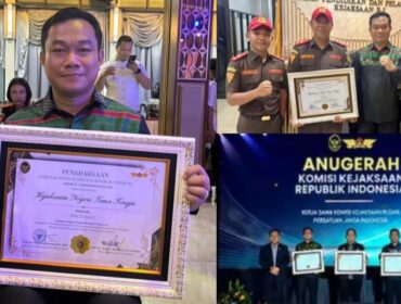 Kejari Tana Toraja Frendra AH saat menerima Penghargaan Peringkat I Kategori Anugerah Kejaksaan Negeri Tipe B Tahun 2026.Foto: Istimewa
