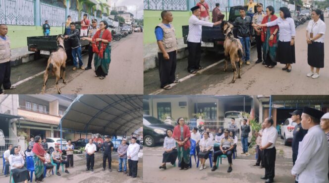 
					Keluarga Besar Bupati Toraja Utara serahkan Hewan Kurban, Selasa (26/5/2026). Foto: Istimewa