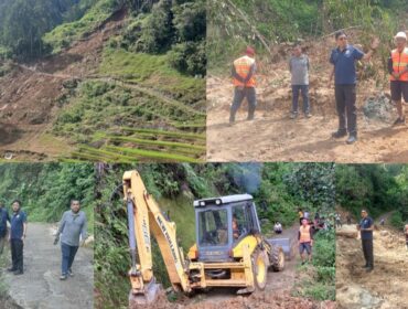 Bupati Toraja Utara Frederik Victor Palimbong kunjungi dan melakukan penanganan di sejumlah titik lokasi longsor yang ada di Kecamatan Denpina, pada Sabtu (30/5/2026). Foto: Istimewa