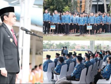 Bupati Toraja Utara Frederik Victor Palimbong pimpin upacara Peringatan Hari Lahir Pancasila 2026 pada Senin (1/6/2026). Foto: Istimewa