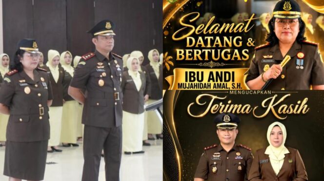 
					Serah Terima, Frendra AH mendapat promosi jabatan Kepala Kejaksaan Negeri Situbondo di Jawa Timur sementara Andi Mujahidah Amal resmi menjabat Kepala Kejaksaan Negeri Tana Toraja. Foto: Istimewa