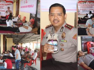 Polres Toraja Utara gelar bakti kesehatan donor darah rangkaian menyambut HUT Bhayangkara Ke-80, Senin (15/6/2026). Foto: Istimewa