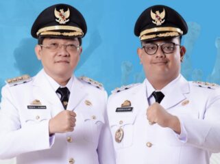 Bupati Toraja Utara Frederik Victor Palimbong dan Wakil Bupati Toraja Utara Andrew Branch Silambi. Foto: Istimewa