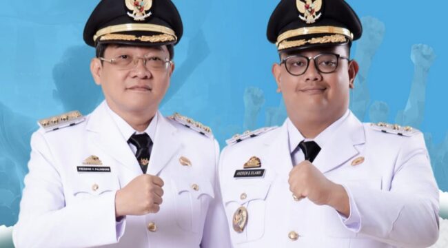 Bupati Toraja Utara Frederik Victor Palimbong dan Wakil Bupati Toraja Utara Andrew Branch Silambi. Foto: Istimewa