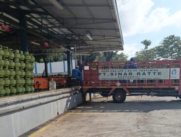 Pengisian tabung LPG di SPBE Minanga Jaya Abadi berjalan normal. Foto: Istimewa