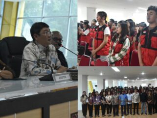 Suasana Penyambutan 93 Mahasiswa KKNT Universitas Hasanuddin. Foto: Istimewa