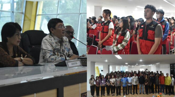 
					Suasana Penyambutan 93 Mahasiswa KKNT Universitas Hasanuddin. Foto: Istimewa
