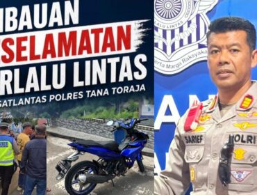 Kasat Lantas Polres Tana Toraja AKP. Sarifuddin (kanan). Foto: Istimewa