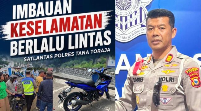 Kasat Lantas Polres Tana Toraja AKP. Sarifuddin (kanan). Foto: Istimewa