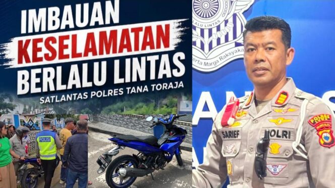 
					Kasat Lantas Polres Tana Toraja AKP. Sarifuddin (kanan). Foto: Istimewa