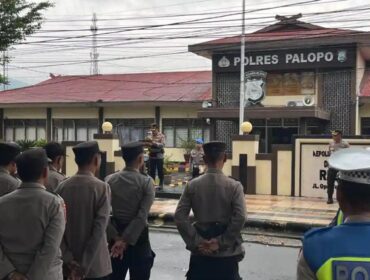 Suasana Apel Siaga Personel Polres Palopo. Foto: Istimewa/Tribun-Timur