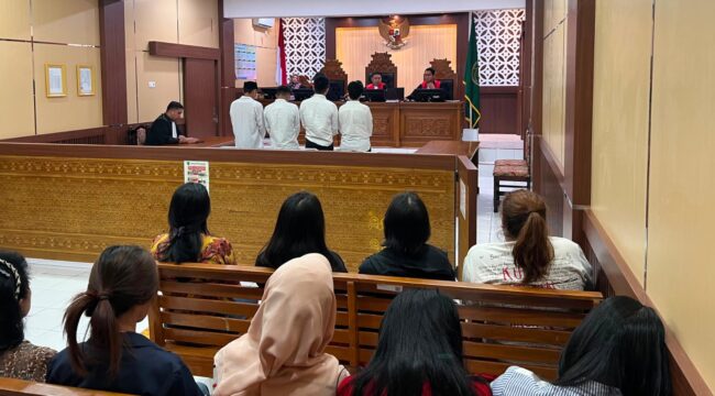 Sidang pembacaan putusan kasus Narkoba yang viral di Toraja. Foto: Istimewa
