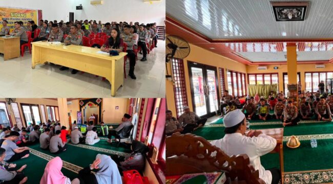 Kegiatan Pembinaan Rohani dan Mental (Binrohtal) bagi Personel dan Pegawai Negeri Pada Polri (PNPP) di Polres Tana Toraja. Foto: Istimewa