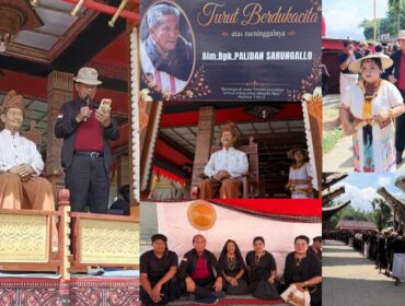John Palinggi mewakili Keluarga Besar Almarhum Palidan Sarungallo menyampaikan ucapan terimakasih kepada segenap yang telah hadir dan turut berdukacita. Foto: Istimewa