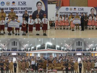 Anggota DPR RI Eva Stevany Rataba, menyerahkan secara simbolis bantuan Program Indonesia Pintar (PIP) Jalur Aspirasi Tahap I Tahun 2026. Foto: Istimewa