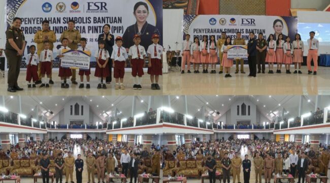 Anggota DPR RI Eva Stevany Rataba, menyerahkan secara simbolis bantuan Program Indonesia Pintar (PIP) Jalur Aspirasi Tahap I Tahun 2026. Foto: Istimewa