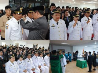 Bupati Toraja Utara Frederik Victor Palimbong lantik 11 Camat, pada Senin (27/7/2026). Foto: Istimewa