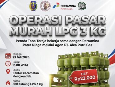 Operasi Pasar Murah khusus LPG 3 Kg bersubsidi di Mengkendek. Foto: Istimewa