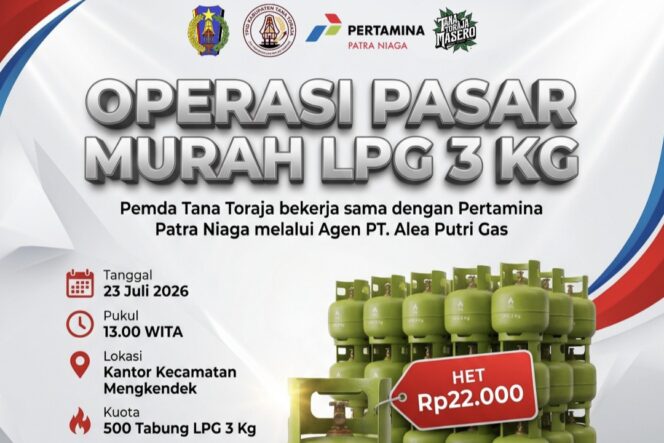 
					Operasi Pasar Murah khusus LPG 3 Kg bersubsidi di Mengkendek. Foto: Istimewa