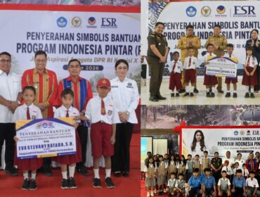 Penyerahan bantuan PIP Jalur aspirasi Anggota DPR RI Eva Stevany Rataba. Foto: Istimewa