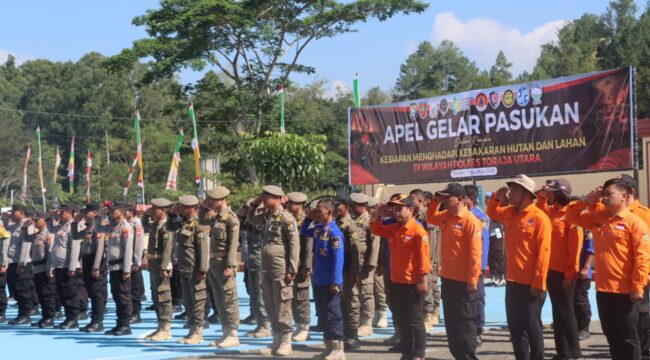 Apel Gelar Pasukan Siaga Karhutla di Toraja Utara. Foto: Istimewa