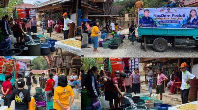 Bantuan air bersih gratis Anggota DPR RI Eva Stevany Rataba ke Masyarakat. Foto: Istimewa