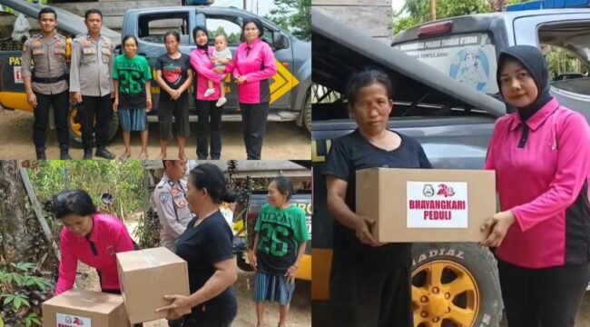Aksi Sosial Bhayangkari Ranting Sanggalangi' Cabang Toraja Utara. Foto: Istimewa
