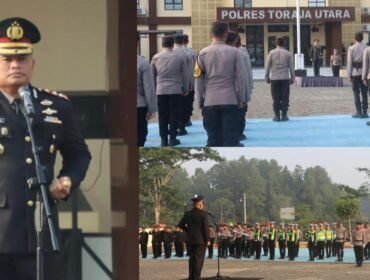 Kapolres Toraja Utara AKBP Yoseph Adi R. Sudrajat pimpin Upacara Peringatan Hari Kesaktian Pancasila 2026. Foto: Istimewa