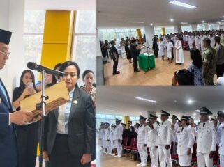 Bupati Toraja Utara Frederik Victor Palimbong lantik 142 Pejabat dilingkup Pemda Torut. Foto: Istimewa