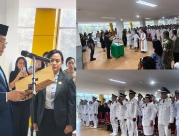Bupati Toraja Utara Frederik Victor Palimbong lantik 142 Pejabat dilingkup Pemda Torut. Foto: Istimewa
