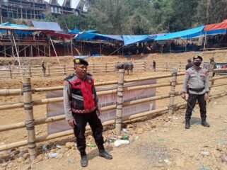 Polres Toraja Utara amankan jalannya ritual adat Rambu Solo' di Tondon. Foto: Istimewa