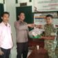 Personil Polsek Sangalla beri Ucapan HUT TNI ke 81 di Koramil 1414/06 Sangalla. Foto: Istimewa