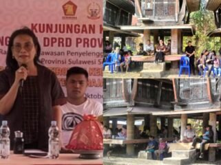 Dra. Firmina Tallulembang Anggota DPRD Provinsi Sulsel (kiri) saat reses di Toraja Utara. Foto: Istimewa