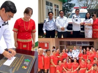 Bupati Toraja Utara Frederik Victor Palimbong (kiri) saat meresmikan Gedung Baru di UPT Puskesmas Pasang, Rabu (13/10/2026). Foto: Istimewa