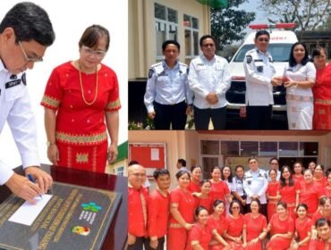 Bupati Toraja Utara Frederik Victor Palimbong (kiri) saat meresmikan Gedung Baru di UPT Puskesmas Pasang, Rabu (13/10/2026). Foto: Istimewa